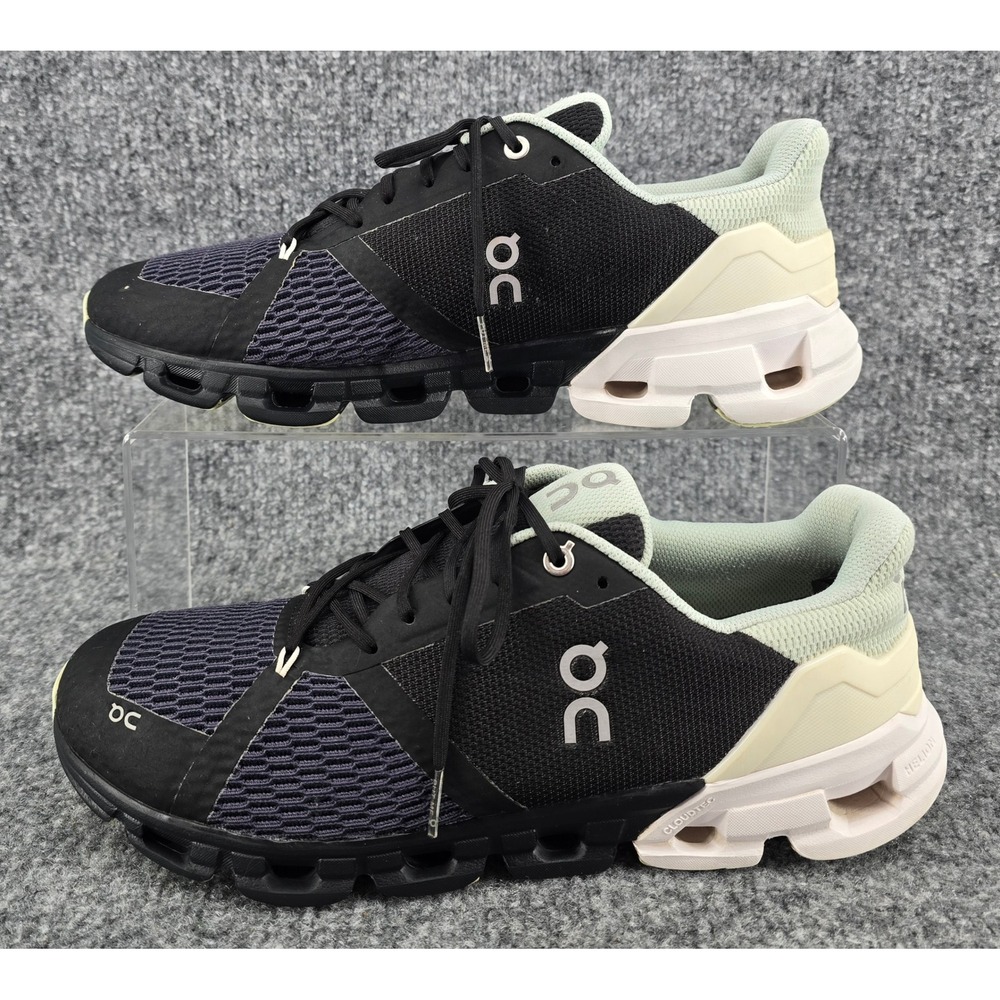 On Cloudflyer 4 Running Shoes Women 11 Black Mint  Cushioned 21.99627 Athleisure